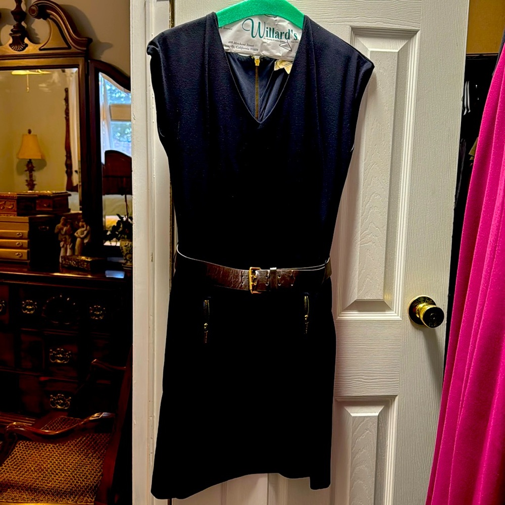 Michael Kors sleeveless dress navy blue